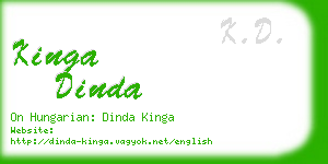 kinga dinda business card